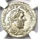 Ancient Roman Macrinus Ar Denarius Silver Coin 217-218 Ad Certified Ngc Au