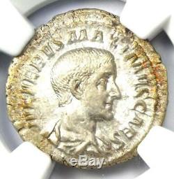 Ancient Roman Maximus AR Denarius Silver Coin 235-238 AD Certified NGC AU
