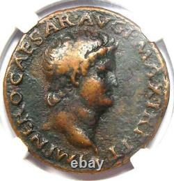 Ancient Roman Nero AE As Coin 54-68 AD Certified NGC VF Rare