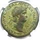 Ancient Roman Nero Ae Sestertius Coin 54-68 Ad Certified Ngc Vf Rare Coin