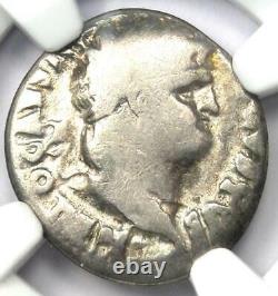 Ancient Roman Nero AR Denarius Coin 54-68 AD Certified NGC Good Rare Coin