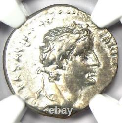 Ancient Roman Tiberius AR Denarius Silver Coin 14-37 AD. Certified NGC Choice VF