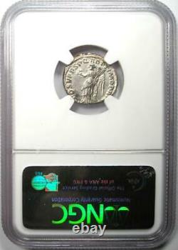 Ancient Roman Trajan AR Denarius Silver Coin 98-117 AD Certified NGC AU