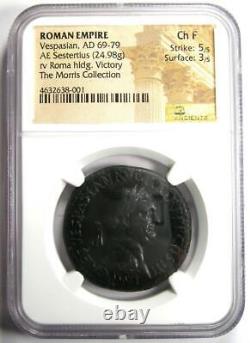 Ancient Roman Vespasian AE Sestertius Coin 69-79 AD Certified NGC Choice Fine