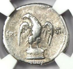 Ancient Roman Vespasian AR Denarius Silver Coin 69- AD Certified NGC Choice Fine