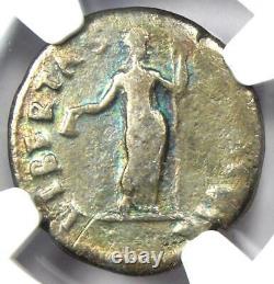 Ancient Roman Vitellius AR Denarius Coin 69 AD Certified NGC VG (Very Good)
