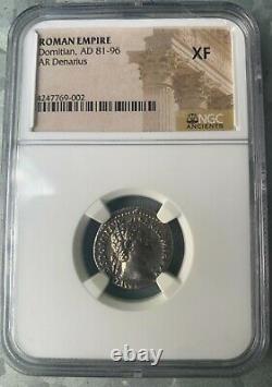 Ancient Roman coin Domitian. NGC XF