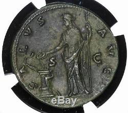 Antoninus Pius 138 161 Ad Sestertius Ancient Roman Coin Salus Feeds Snake N