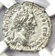 Antoninus Pius Ar Denarius Silver Roman Coin 138-161 Ad. Certified Ngc Au
