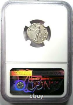 Antoninus Pius AR Denarius Silver Roman Coin 138-161 AD. Certified NGC Choice AU