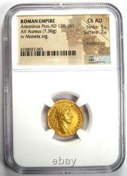 Antoninus Pius Gold AV Aureus Roman Coin 138-161 AD Certified NGC Choice AU