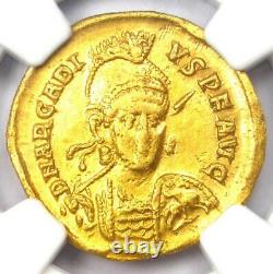 Arcadius AV Solidus Gold Ancient Roman Gold Coin 383-408 AD NGC Choice VF