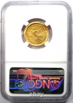 Arcadius AV Solidus Gold Roman Coin 383 AD. Certified NGC Choice AU + 5/5 Strike