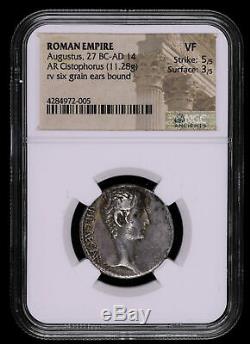 Augustus 27 Bc 14 Ad Cistophorus Ancient Roman Empire Coin Six Grain Ears C