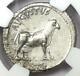 Augustus Ar Denarius Bull Coin 27 Bc 14 Ad (pergamum). Certified Ngc Xf (ef)