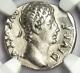 Augustus Ar Denarius Coin 15-13 Bc (lugdunum, Bull) Ngc Choice Vf (very Fine)