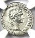 Augustus Ar Denarius Coin 15-13 Bc (lugdunum) Ngc Choice Vf (very Fine)