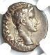 Augustus Ar Denarius Coin 27 Bc 14 Ad, Lugdunum Certified Ngc Choice Vf