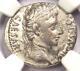 Augustus Ar Denarius Coin 27 Bc 14 Ad, Spanish Mint Certified Ngc Fine