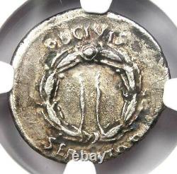 Augustus AR Denarius Coin 27 BC 14 AD (Spanish Mint) Certified NGC VF