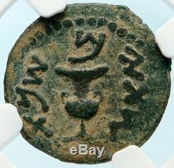 Authentic Ancient JEWISH WAR vs ROMANS 67AD Historical JERUSALEM Coin NGC i83929