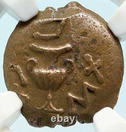 Authentic Ancient JEWISH WAR vs ROMANS 67AD Historical JERUSALEM Coin NGC i83932