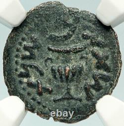 Authentic Ancient JEWISH WAR vs ROMANS 67AD Historical JERUSALEM Coin NGC i84786