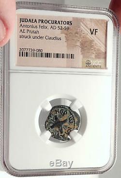 BRITANNICUS NERO Antonius Felix Jerusalem Ancient Roman CLAUDIUS Coin NGC i69609