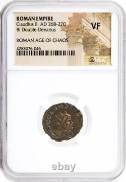 Bronze Coins Roman Emperor Claudius II Father of Valentine's Day Boxed, NGC