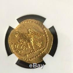 Brutus Julius Caesar Roman Assassin 44BC Ancient Greek GOLD Coin NGC MS i66641