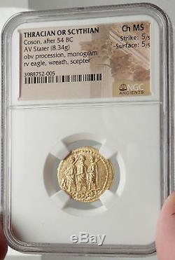 Brutus Julius Caesar Roman Assassin 44BC Ancient Greek GOLD Coin NGC MS i66667