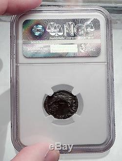 CARACALLA 202AD Galley Ship on Ancient Silver Roman Coin of Rome NGC i60192