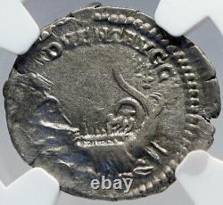 CARACALLA Authentic Ancient 201AD Rome Silver Roman Coin GALLEY SHIP NGC i82626