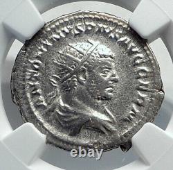 CARACALLA Authentic Ancient 216AD Rome Silver Roman Coin SOL SUN NGC i81544