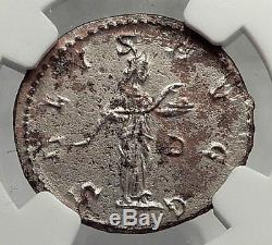 CARINUS 284AD Authentic Ancient Silvered Roman Coin SALUS NGC Certified i62061