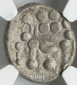 CELTIC, Ancient Britain Durotriges 60-20 BC, Roman Silver Bi Stater Coin, NGC VF