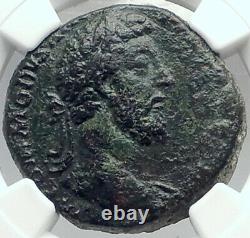 COMMODUS address to SOLDIERS RARE 186AD Rome Ancient Roman Coin NGC i82366