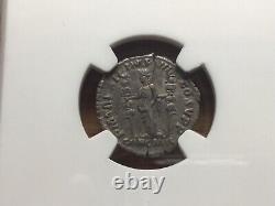 COMMODUS the GLADIATOR Emperor Ancient Silver 177-192AD Roman Coin NGC ChVF
