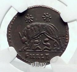 CONSTANTINE I the GREAT 330AD Romulus Remus WOLF Ancient Roman Coin NGC i81668