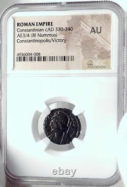 CONSTANTINE I the GREAT Founds Constantinople Ancient Roman Coin NGC i82332