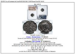 CRISPUS Son of Constantine the Great RARE MILITARY CAMP Roman Coin NGC i86036