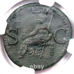 Caligula AE As Copper Roman Coin 37-41 AD Certified NGC Choice XF (EF)