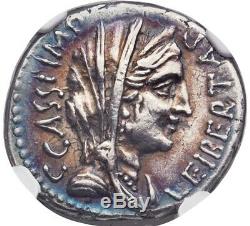 Cassius Longinus, (44-42 BC) AR denarius Roman Imperatorial Coin Ancients