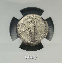 Commodus, AD 177-192 Roman Empire AR Denarius Coin -Graded NGC Fine