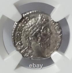 Commodus AD 177-192 Roman Empire AR Denarius Coin NGC Graded Choice Very Fine