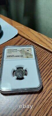Constantine I Roman Emperor Coin with Christian Cross NGC GRADED EXTRA FINE