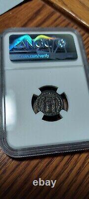 Constantine I Roman Emperor Coin with Christian Cross NGC GRADED EXTRA FINE
