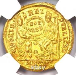 Constantius II AV Solidus Gold Roman Coin 337-361 AD Certified NGC Choice AU
