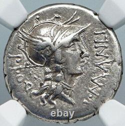 DICTATOR SULLA in CHARIOT Authentic Ancient 82BC Silver Coin of Rome NGC i88893