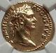 Domitian 92 Ad Germania Capta Authentic Ancient Roman Gold Coin Certified Ngc Au